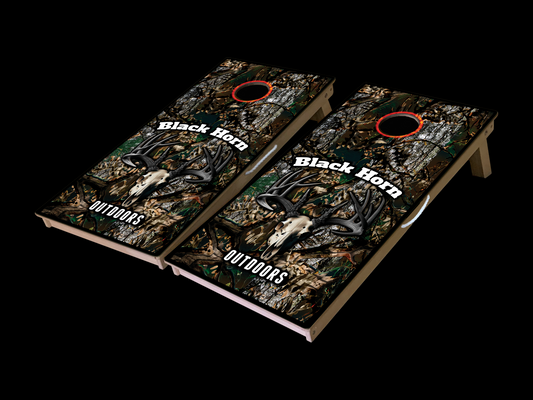 Black Horn Skull/Camo W/Bags